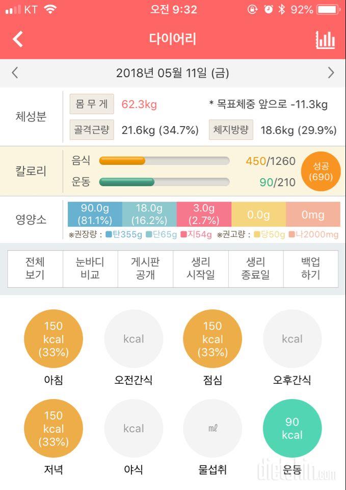 30일 밀가루 끊기 5일차 성공!