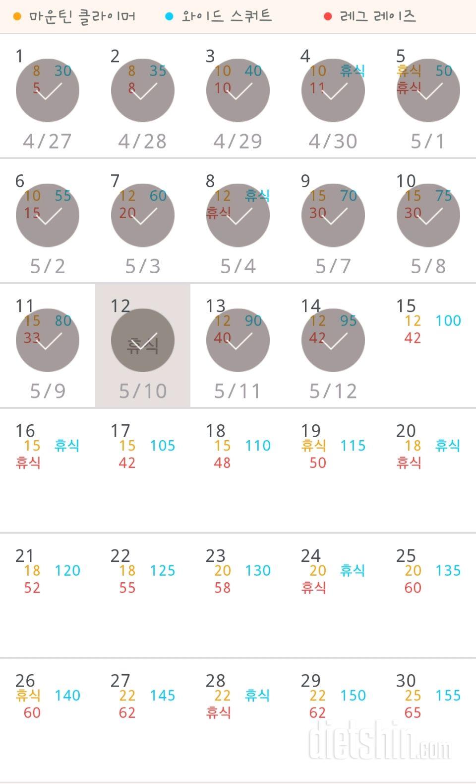 30일 체지방 줄이기 14일차 성공!