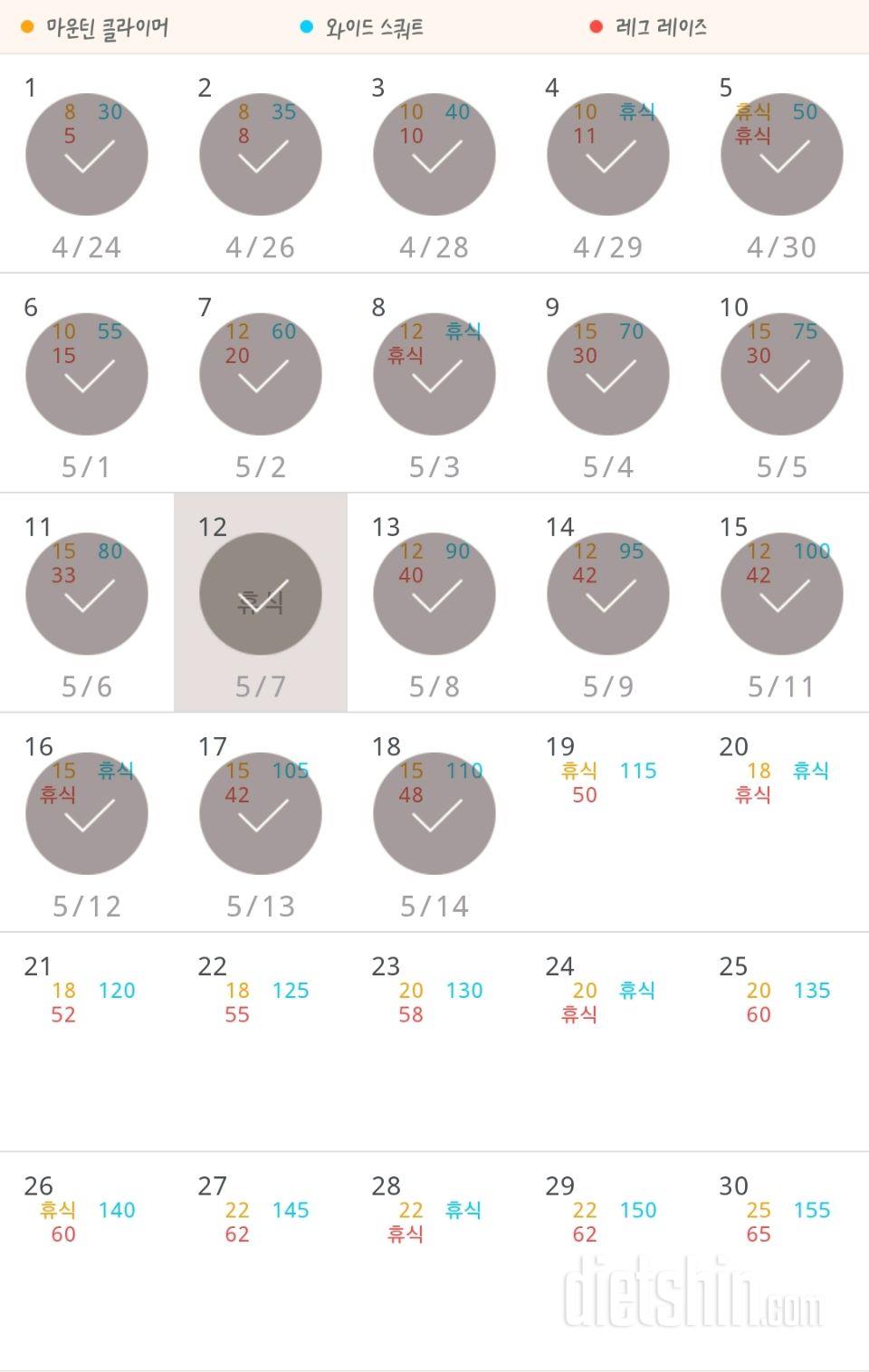 30일 체지방 줄이기 18일차 성공!