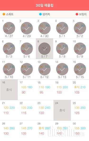 30일 애플힙 315일차 성공!