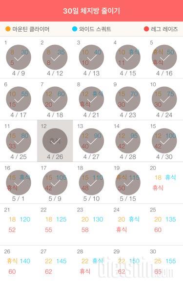 30일 체지방 줄이기 19일차 성공!