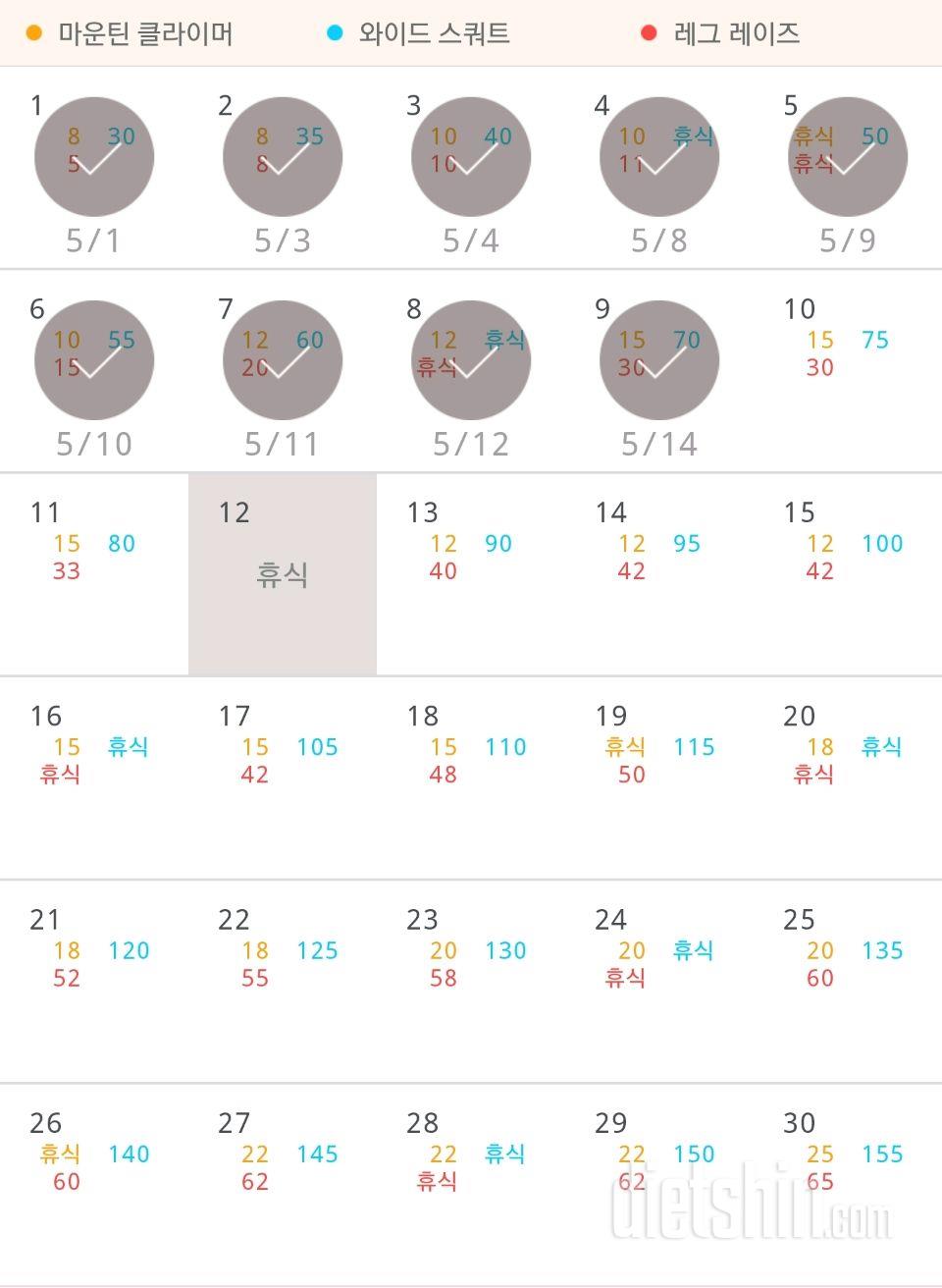 30일 체지방 줄이기 10일차 성공!