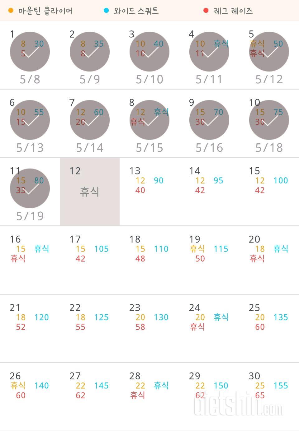 30일 체지방 줄이기 11일차 성공!