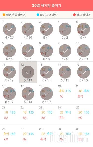 30일 체지방 줄이기 48일차 성공!