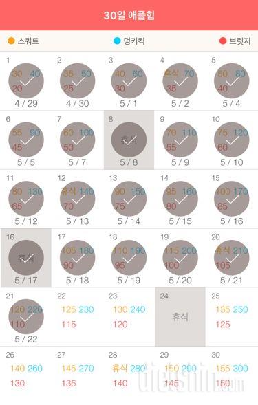 30일 애플힙 21일차 성공!