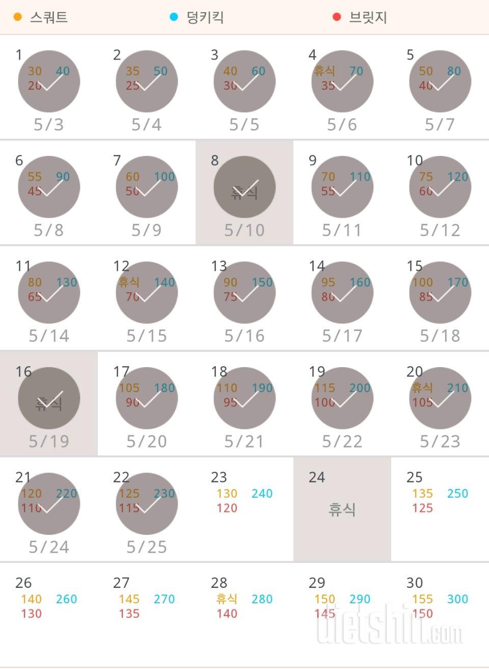 30일 애플힙 172일차 성공!