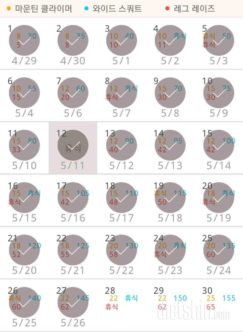 30일 체지방 줄이기 27일차 성공!