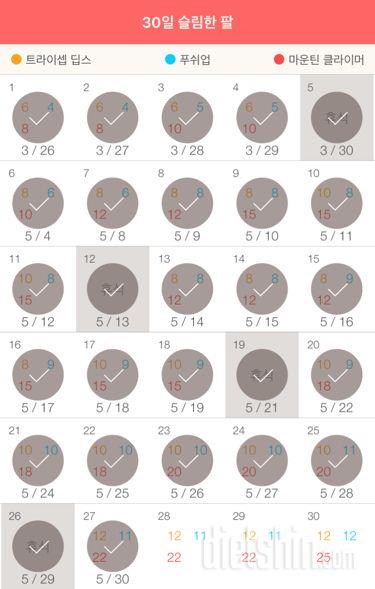 30일 슬림한 팔 87일차 성공!