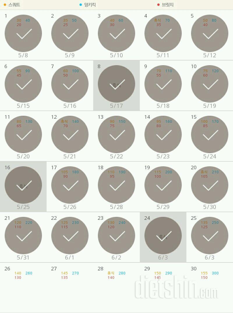 30일 애플힙 25일차 성공!