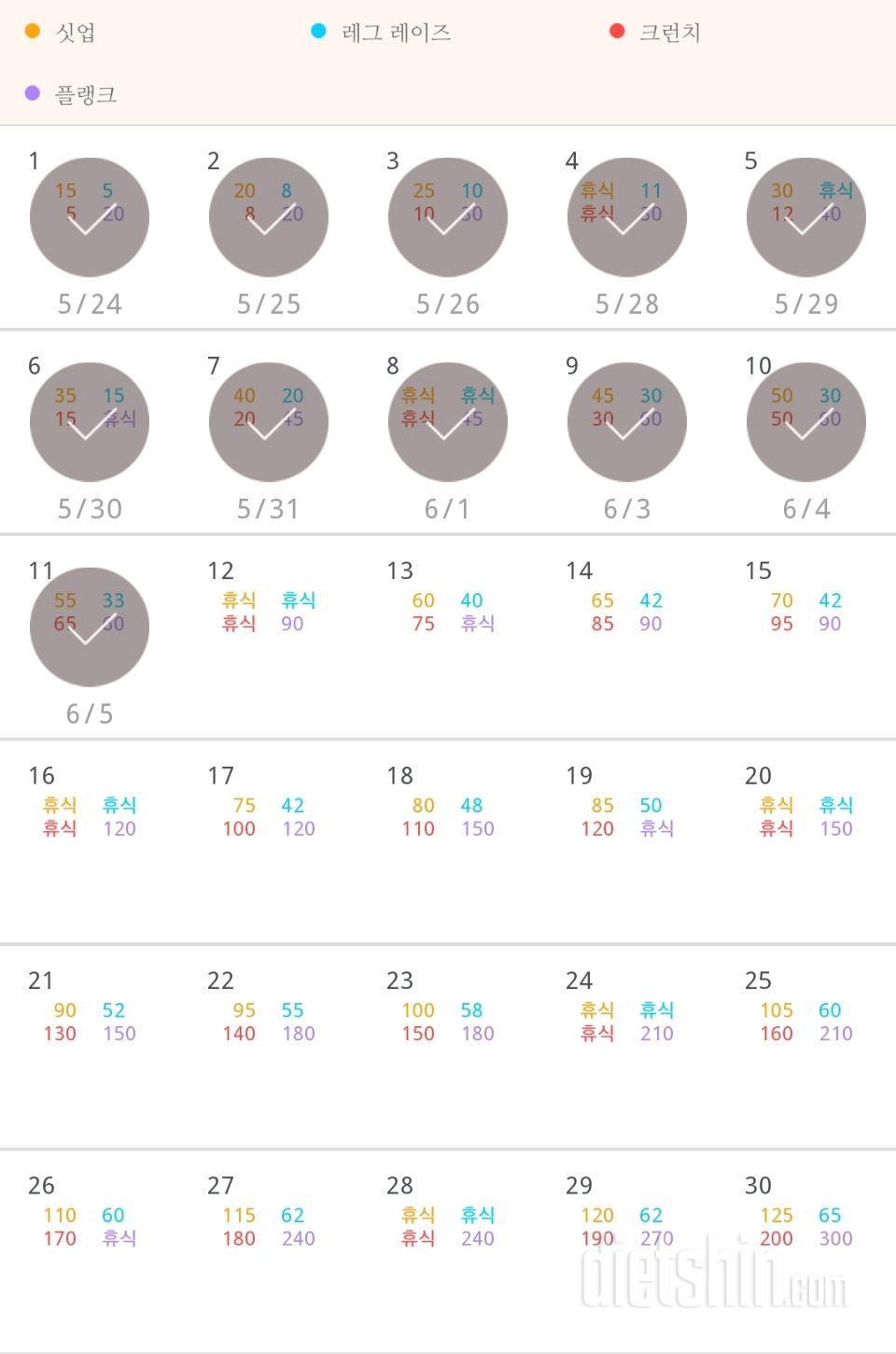 30일 복근 만들기 71일차 성공!