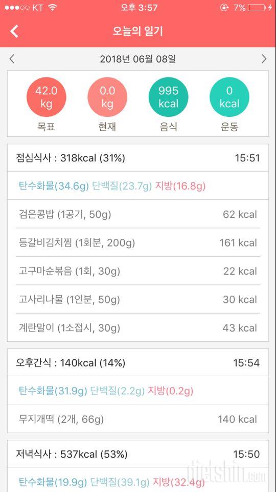 30일 밀가루 끊기 7일차 성공!