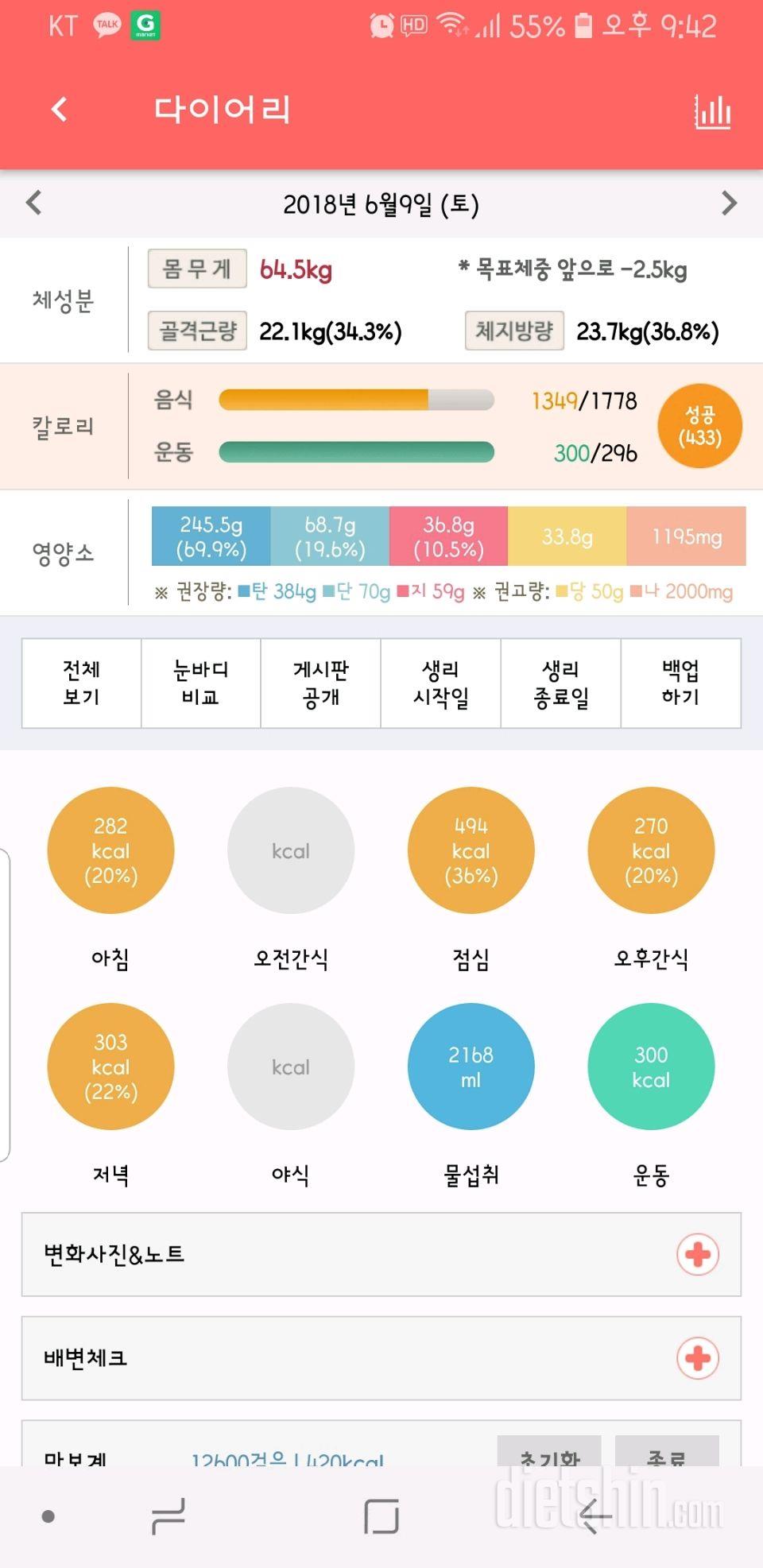 30일 야식끊기 15일차 성공!