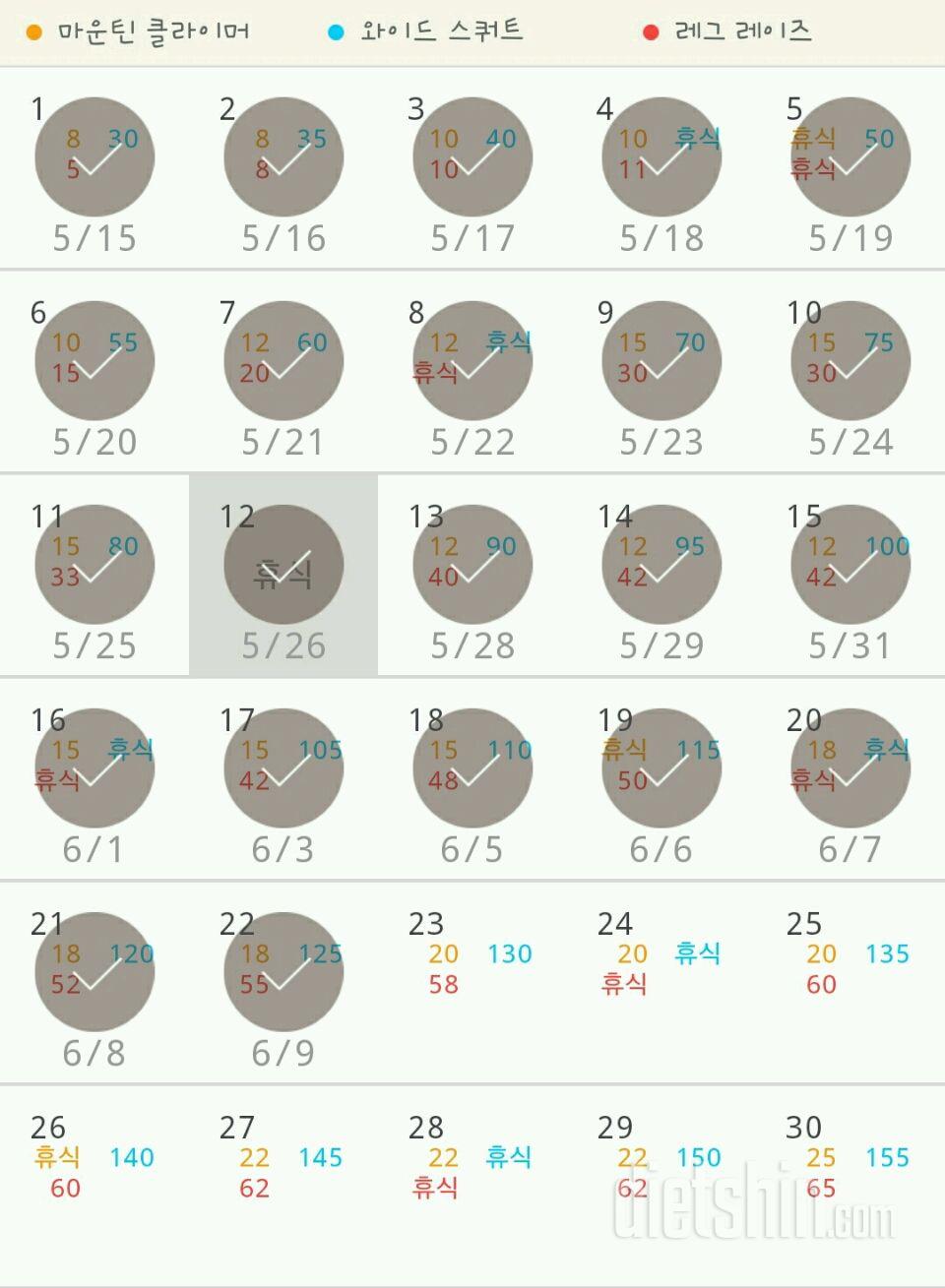 30일 체지방 줄이기 52일차 성공!