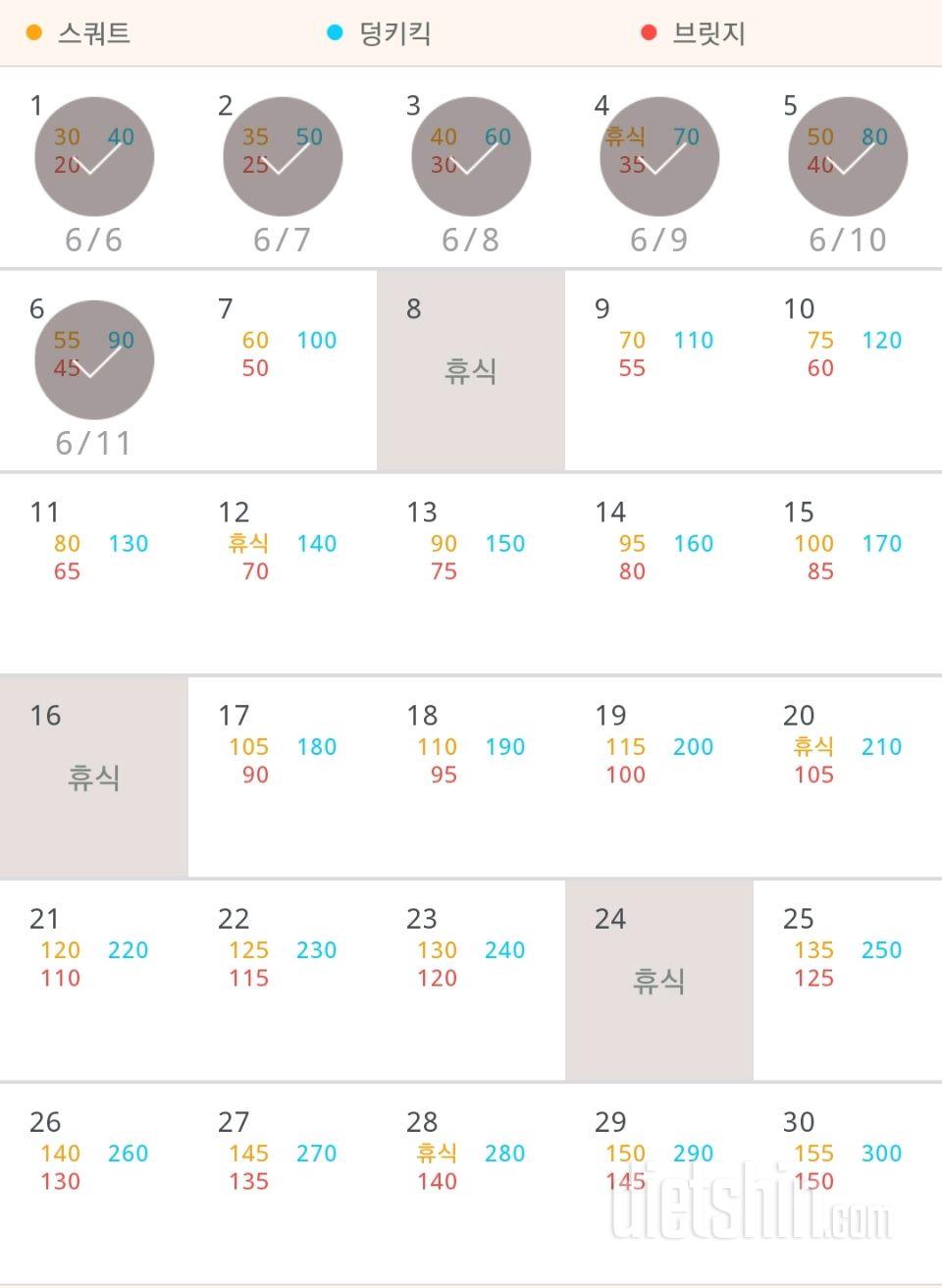 30일 애플힙 186일차 성공!