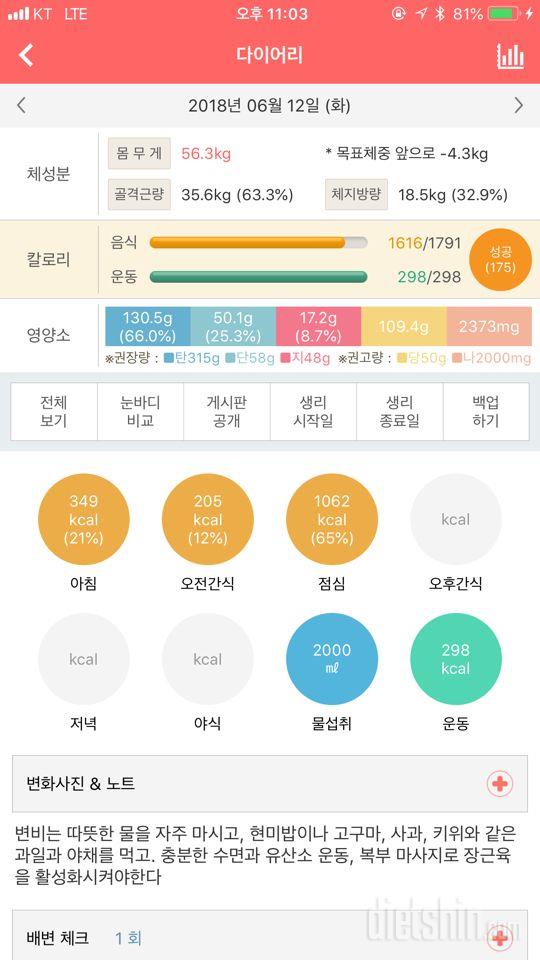 30일 하루 2L 물마시기 31일차 성공!