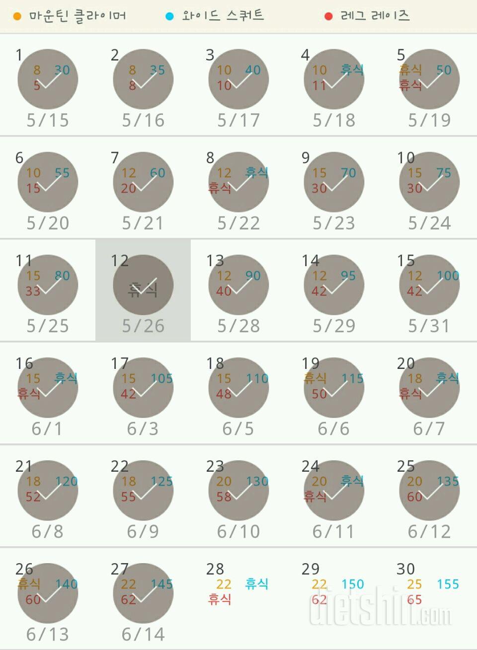 30일 체지방 줄이기 57일차 성공!