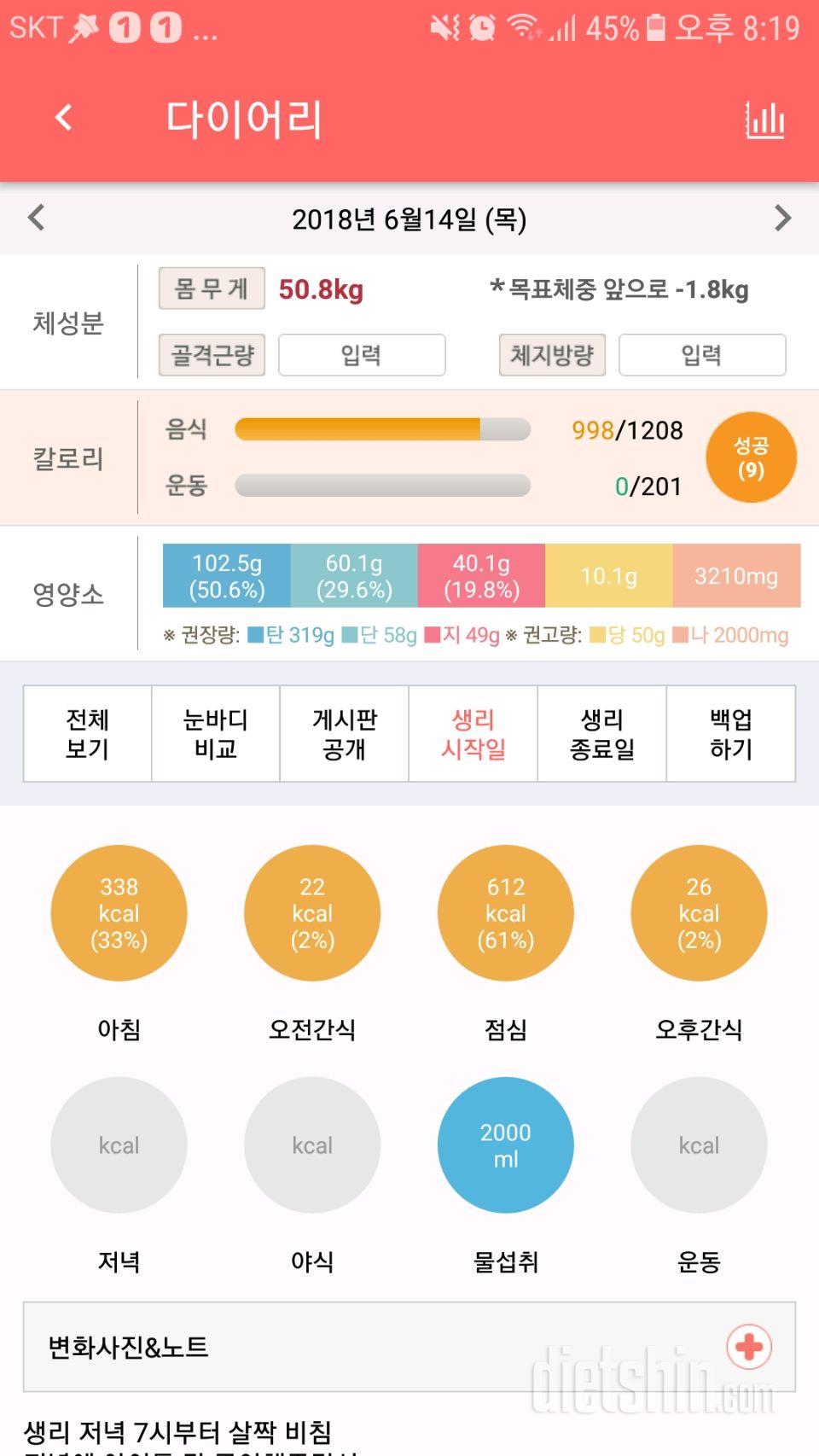 30일 야식끊기 16일차 성공!