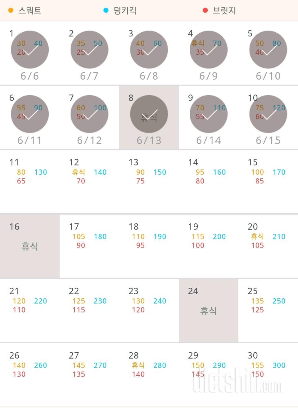 30일 애플힙 190일차 성공!