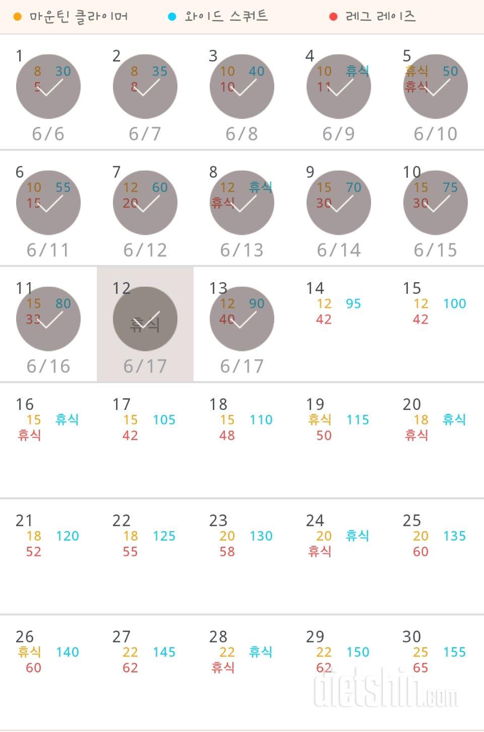 30일 체지방 줄이기 43일차 성공!