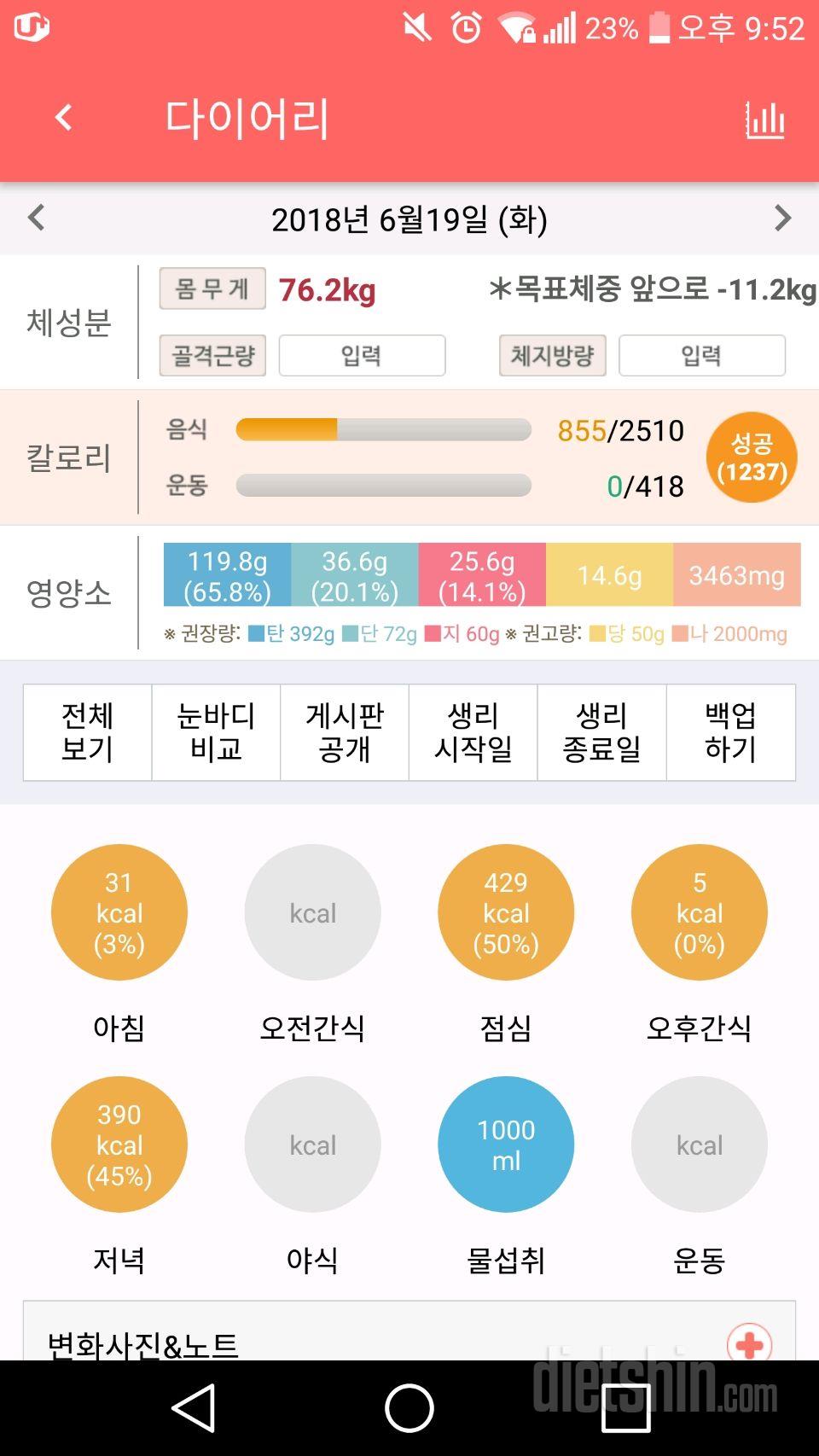 30일 밀가루 끊기 22일차 성공!