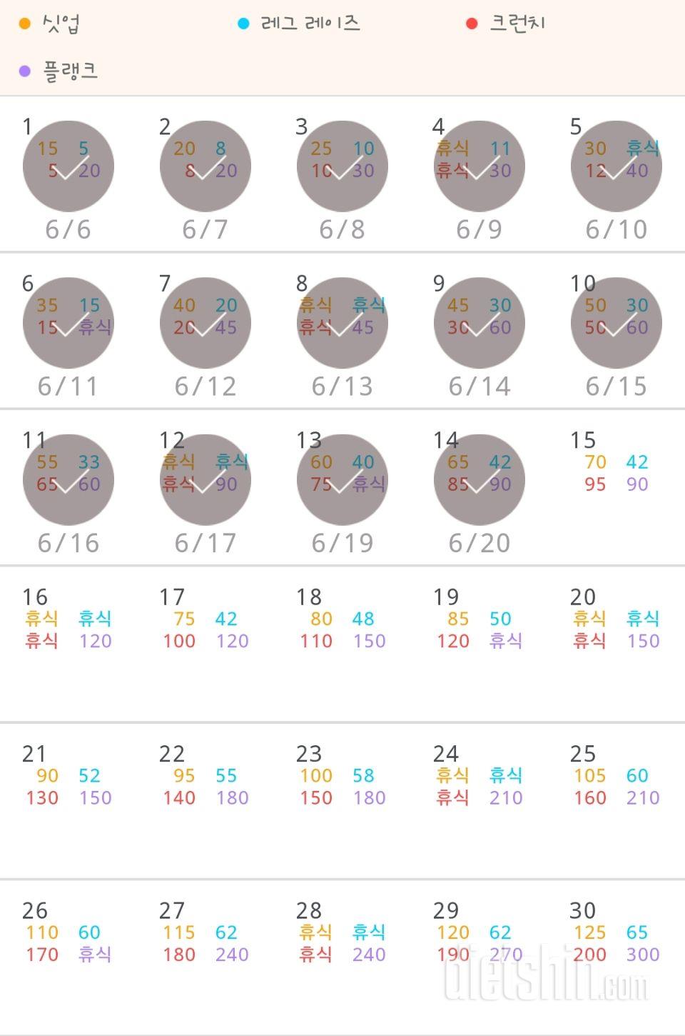 30일 복근 만들기 74일차 성공!