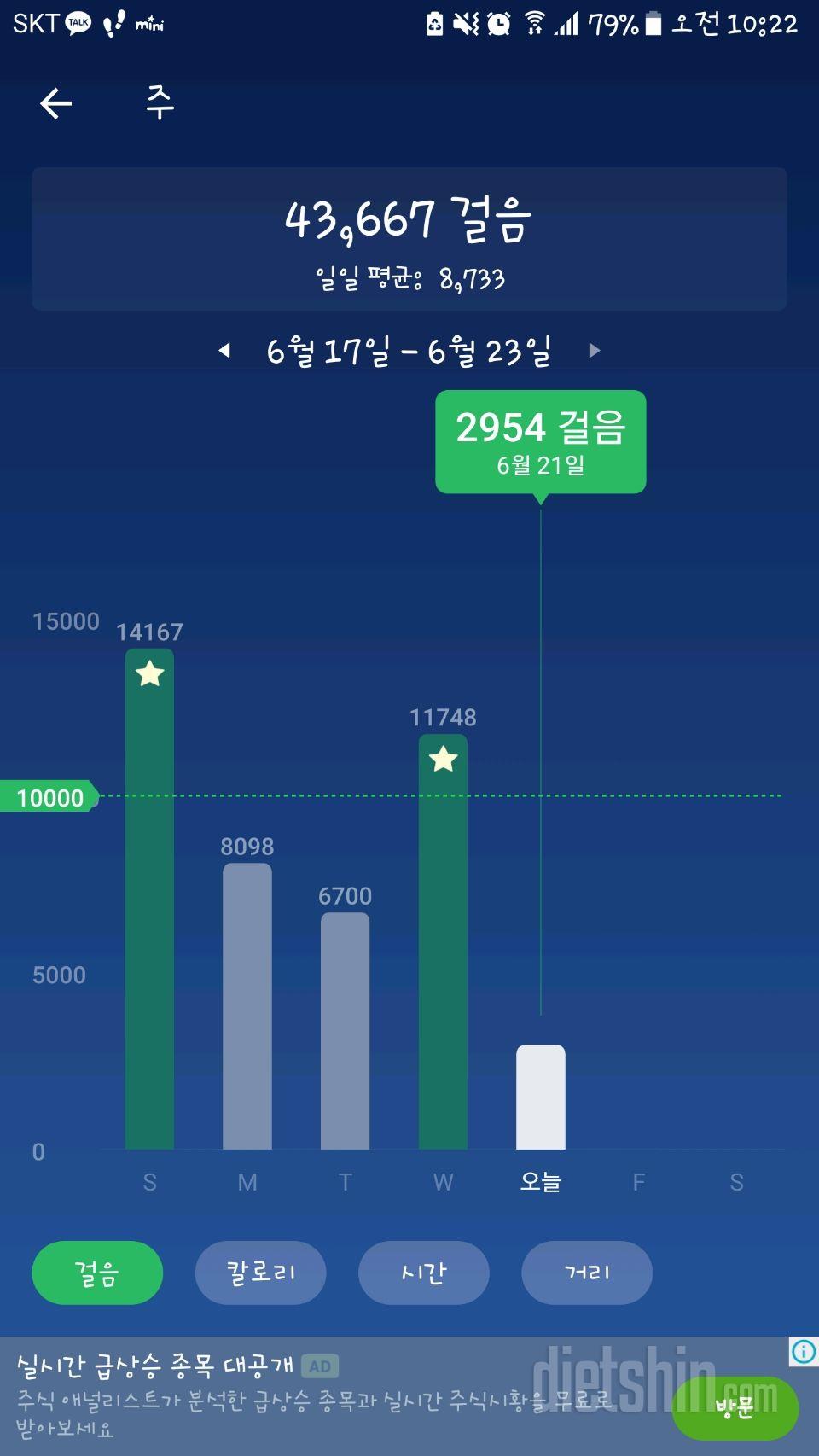 30일 만보 걷기 1일차 성공!