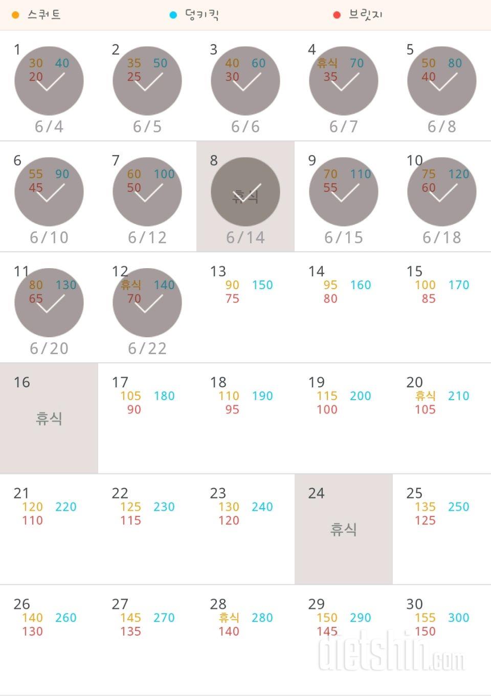 30일 애플힙 102일차 성공!