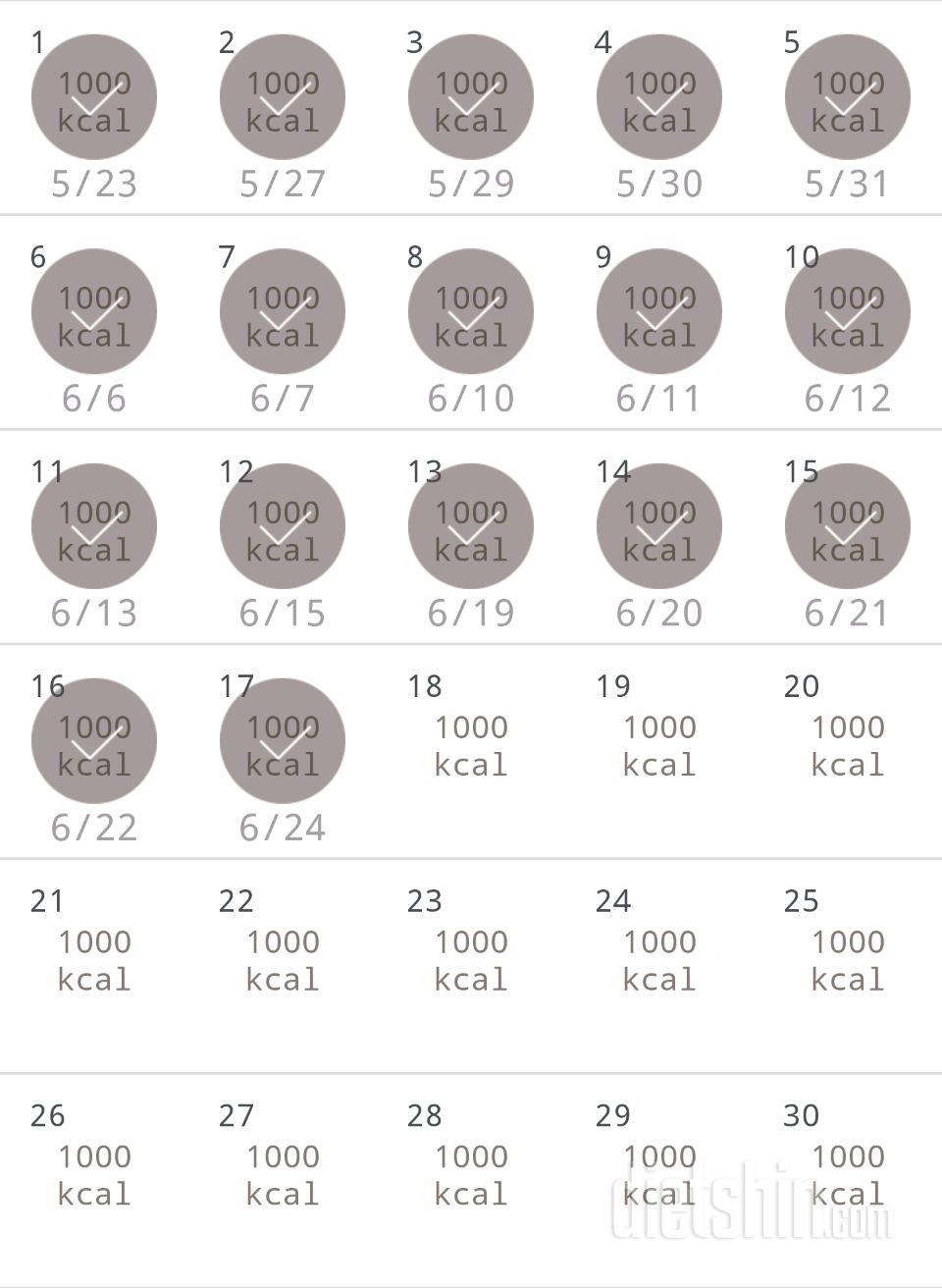 30일 1,000kcal 식단 317일차 성공!