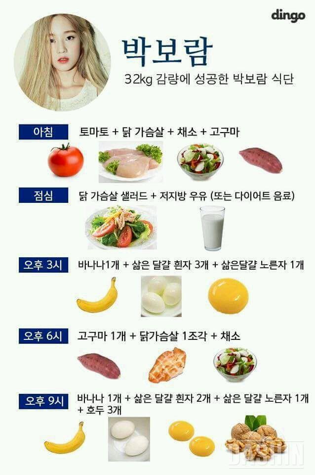 32kg로 감량한 박보람식단