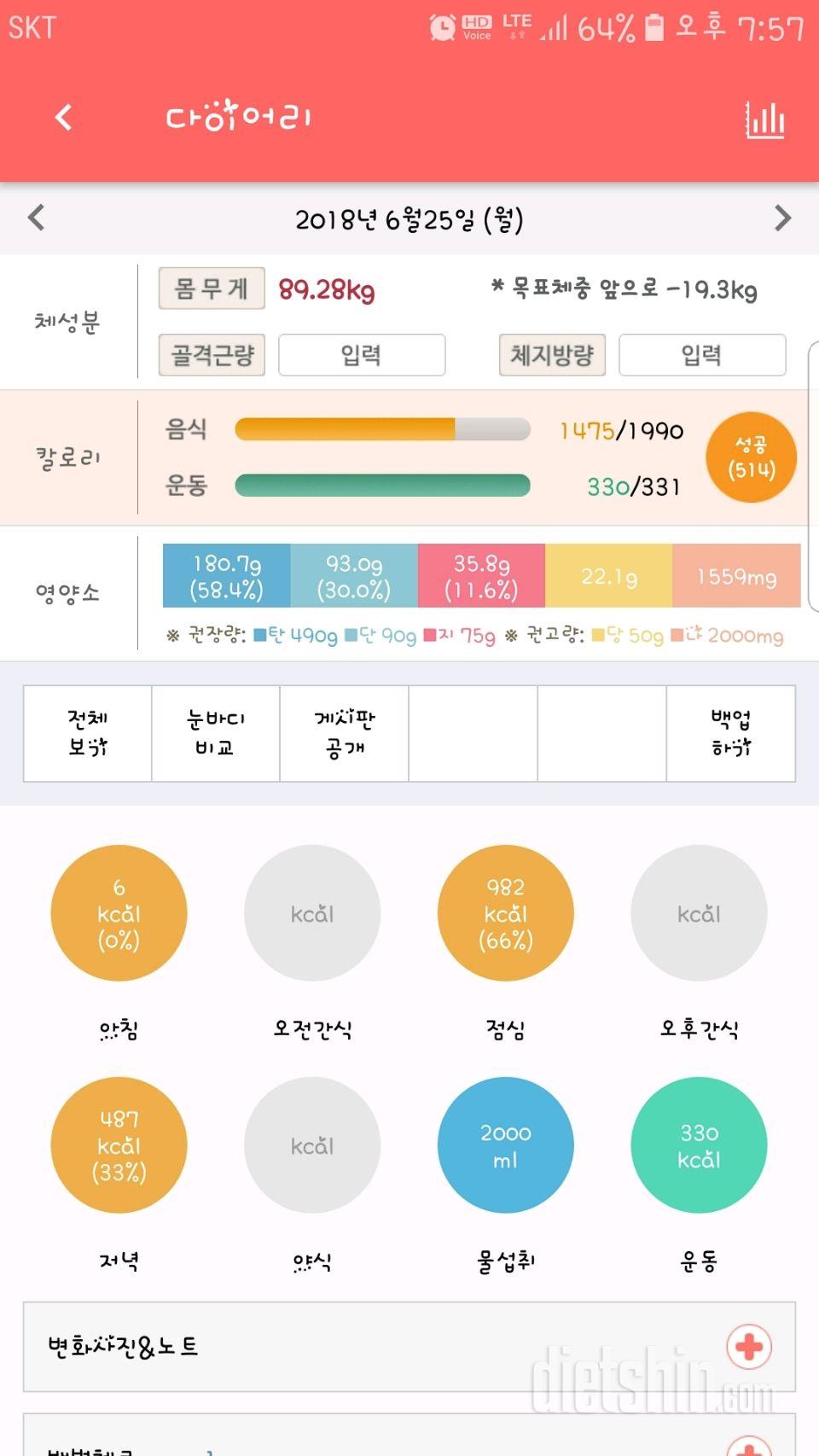 월요일 무난하게 지나갔네요