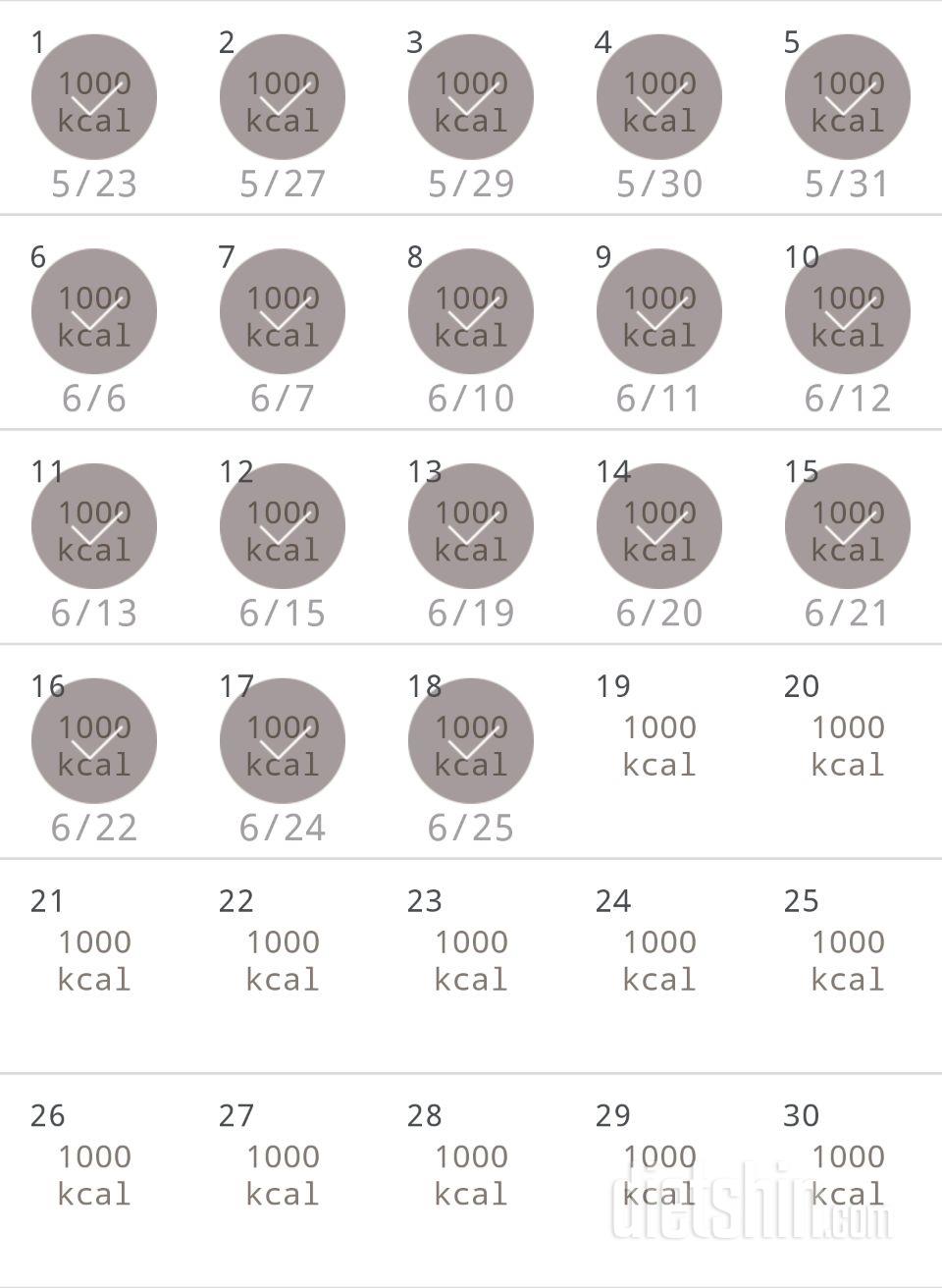 30일 1,000kcal 식단 318일차 성공!