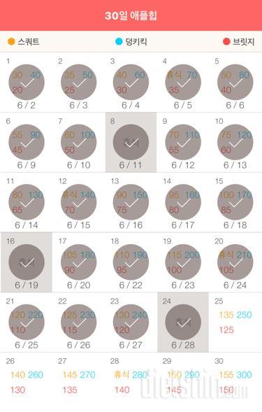 30일 애플힙 24일차 성공!