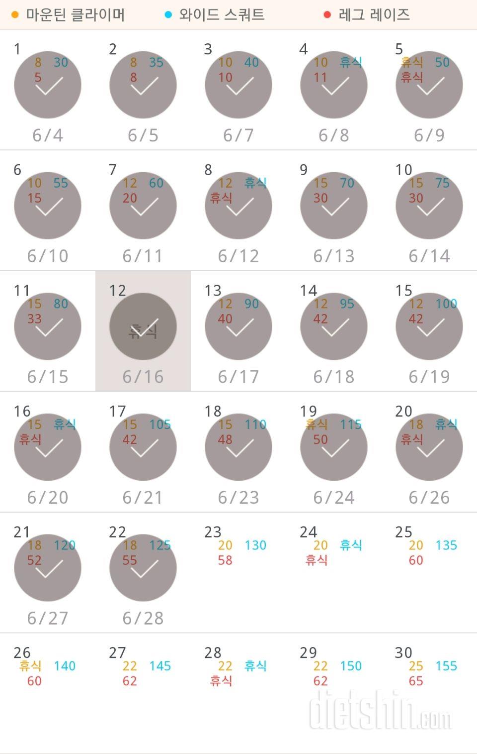 30일 체지방 줄이기 22일차 성공!