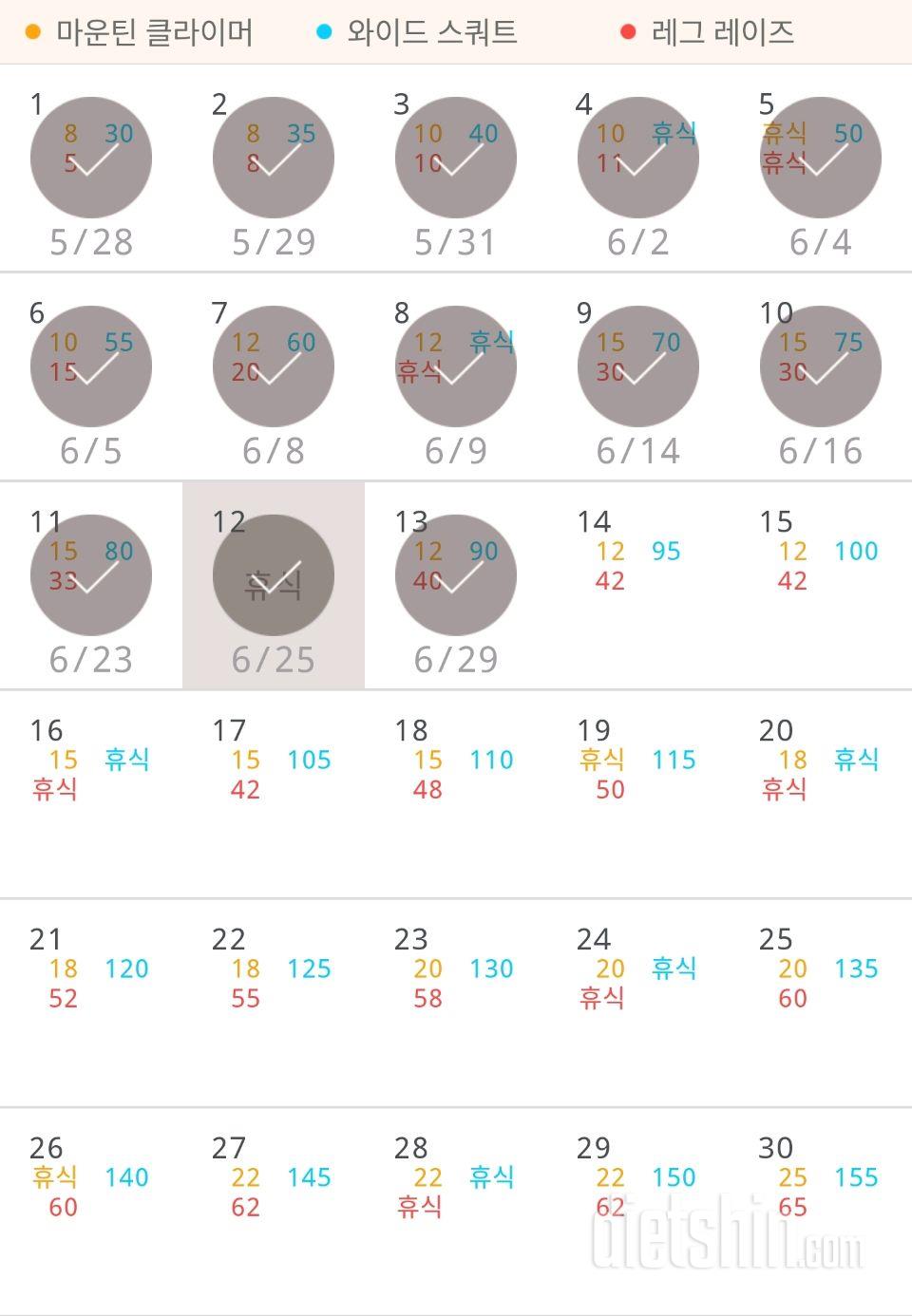 30일 체지방 줄이기 13일차 성공!