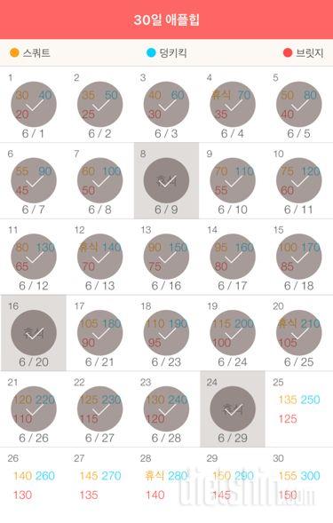 30일 애플힙 54일차 성공!