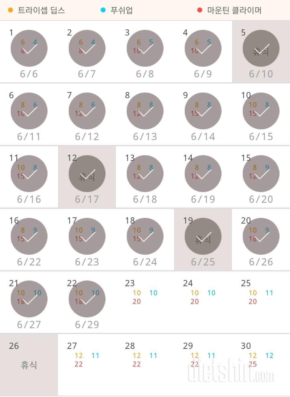 30일 슬림한 팔 202일차 성공!