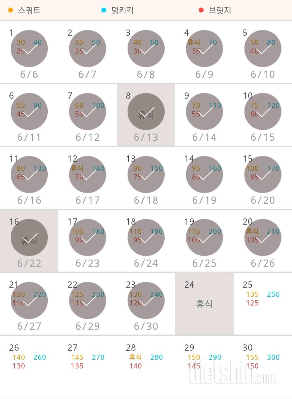 30일 애플힙 203일차 성공!