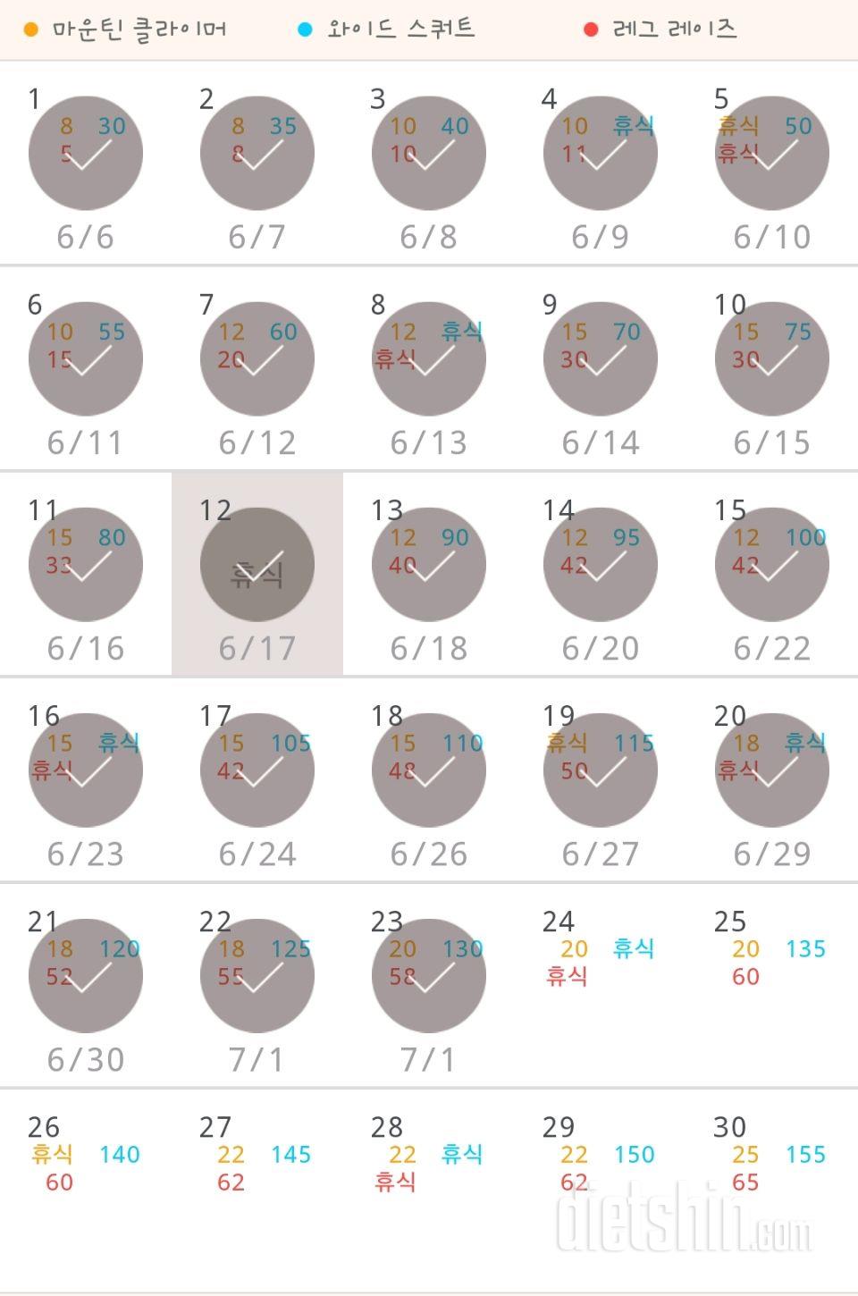 30일 체지방 줄이기 53일차 성공!