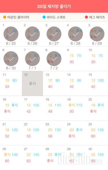 30일 체지방 줄이기 38일차 성공!