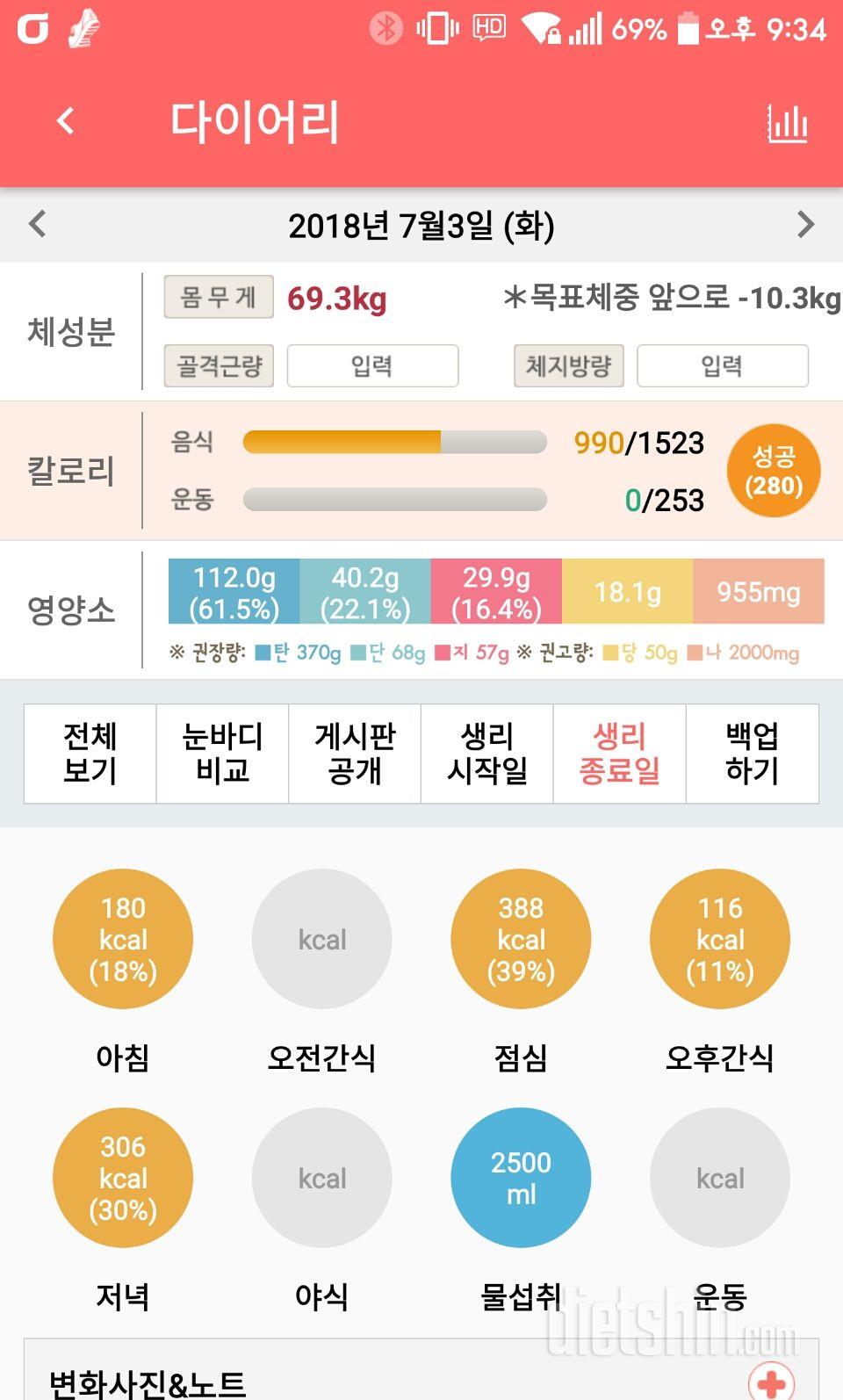 30일 하루 2L 물마시기 31일차 성공!