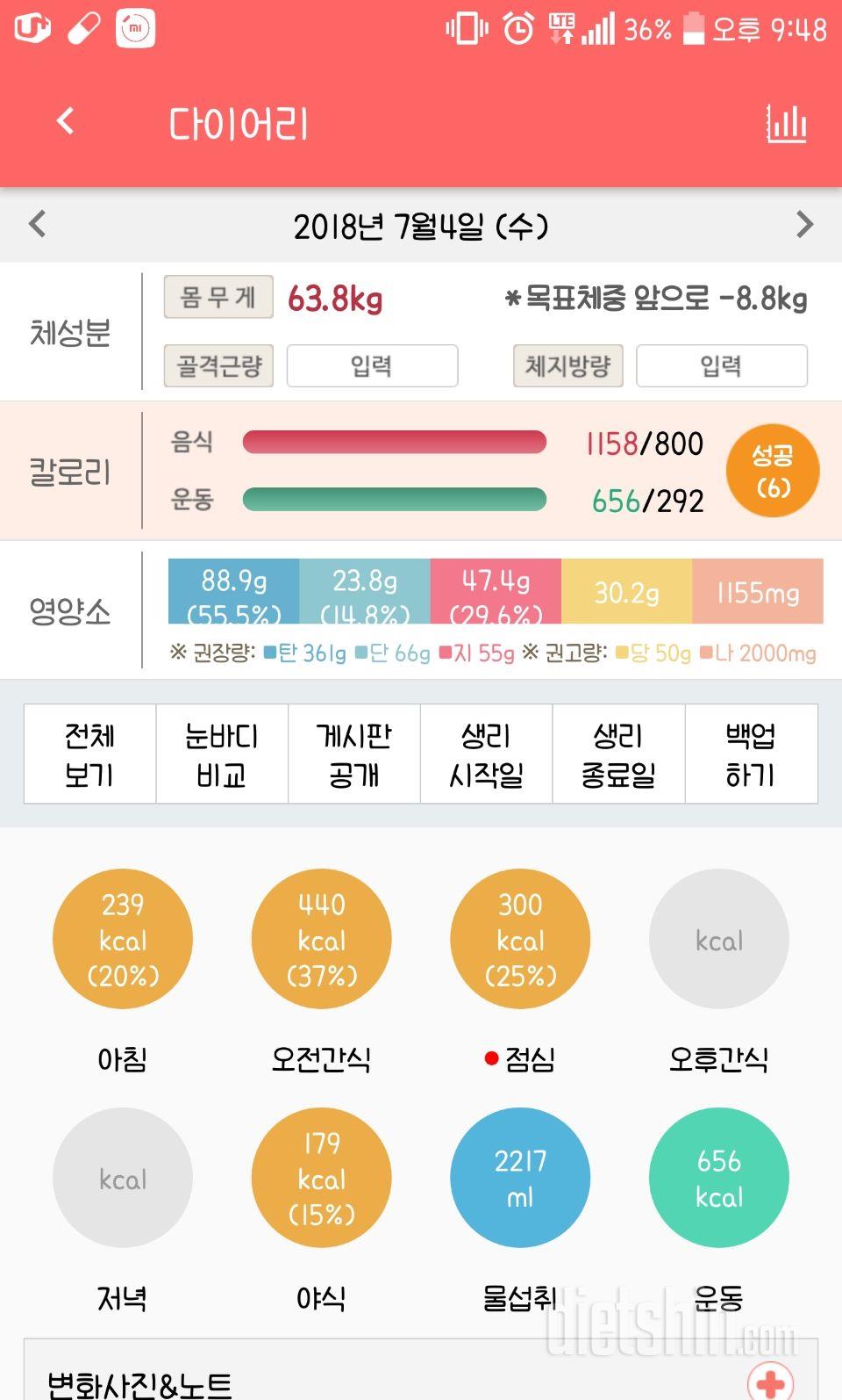 4일차/63.8kg/성공;;?