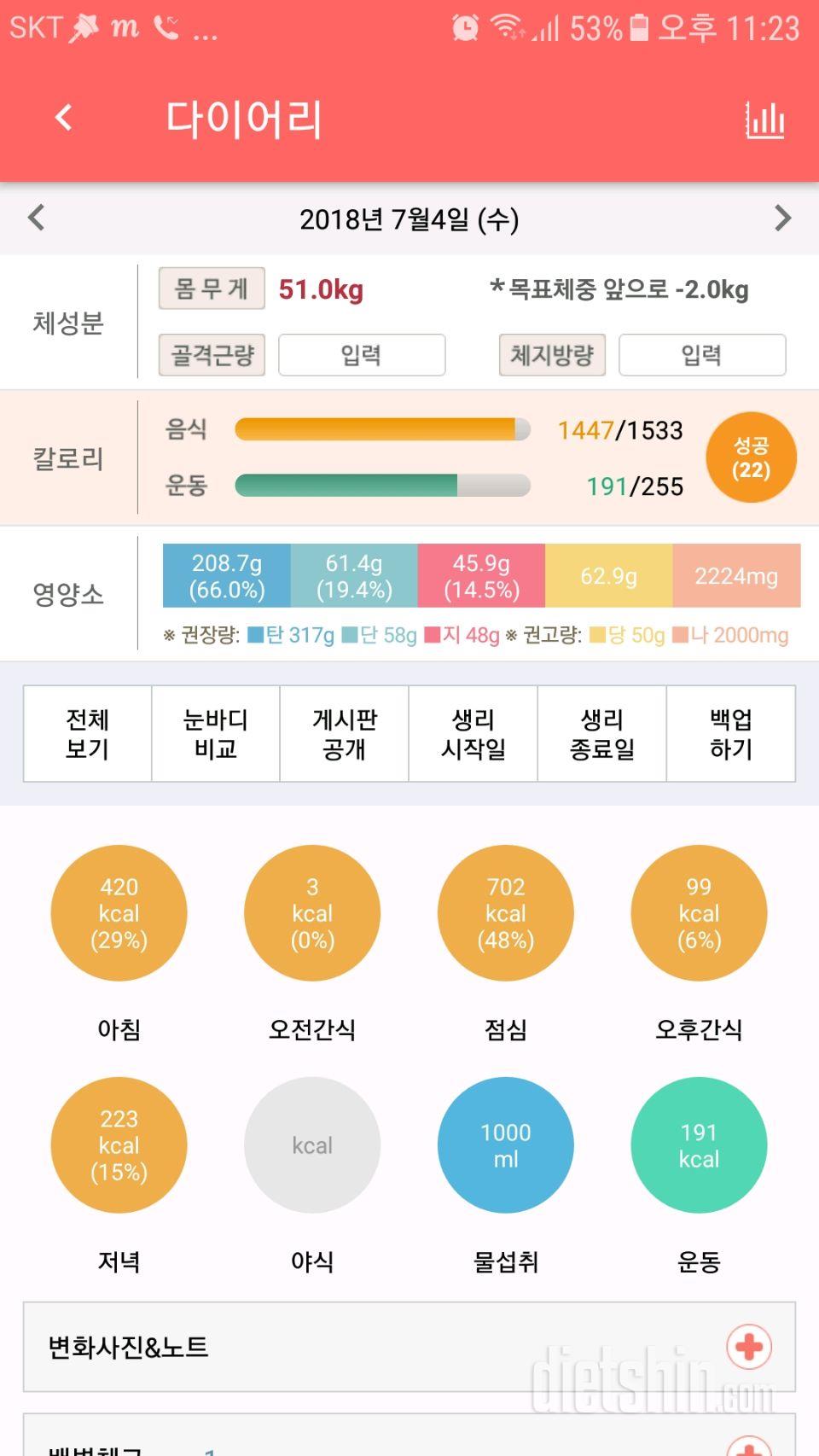 30일 야식끊기 4일차 성공!