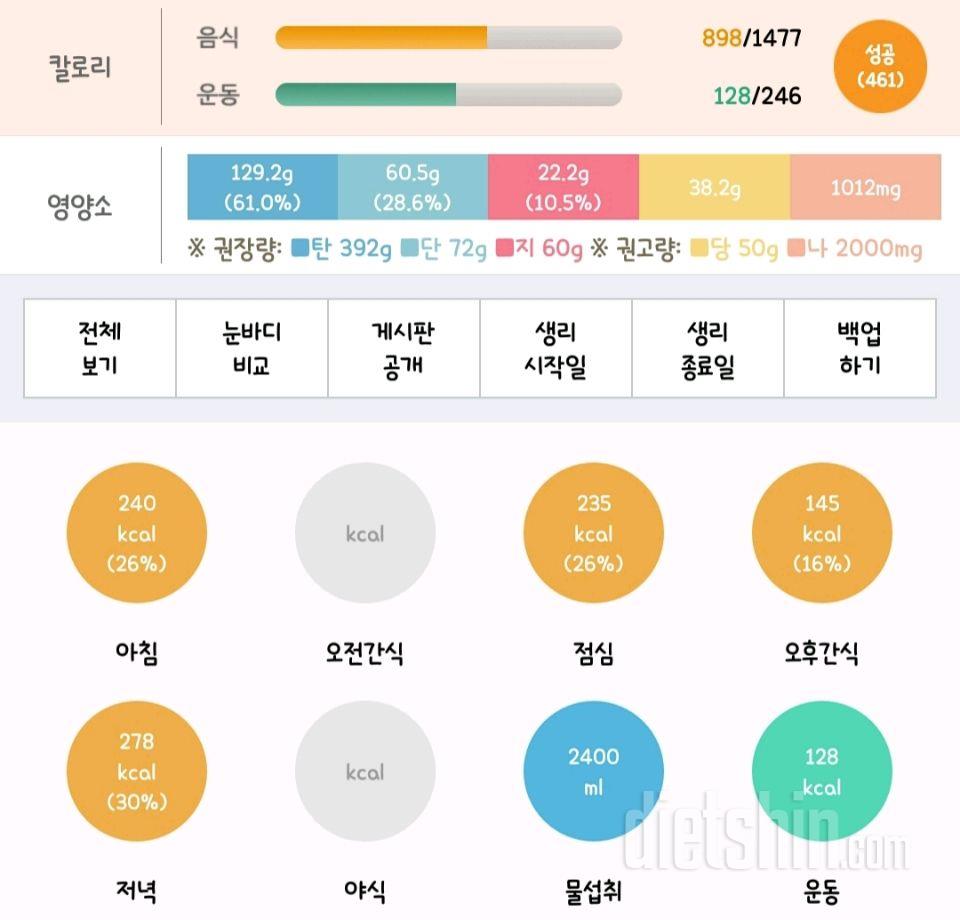 30일 1,000kcal 식단 14일차 성공!