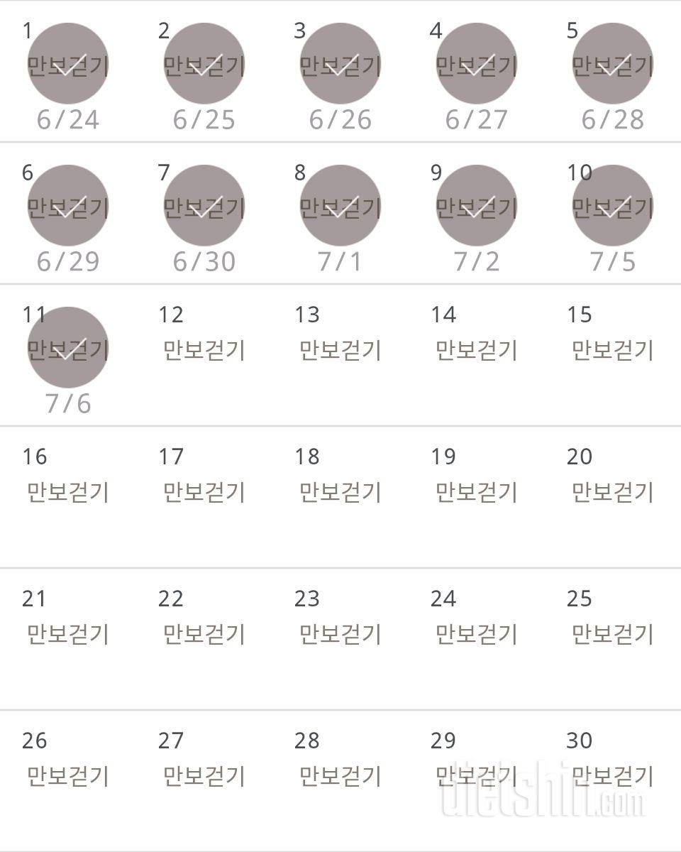 30일 만보 걷기 11일차 성공!