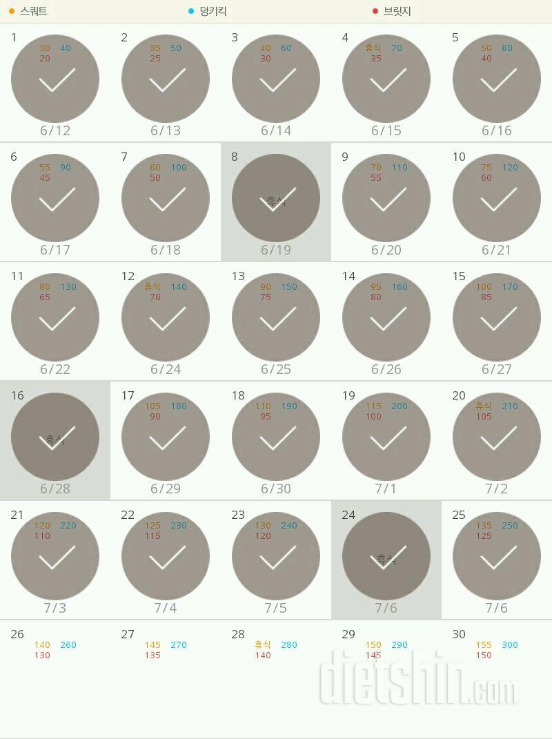 30일 애플힙 55일차 성공!