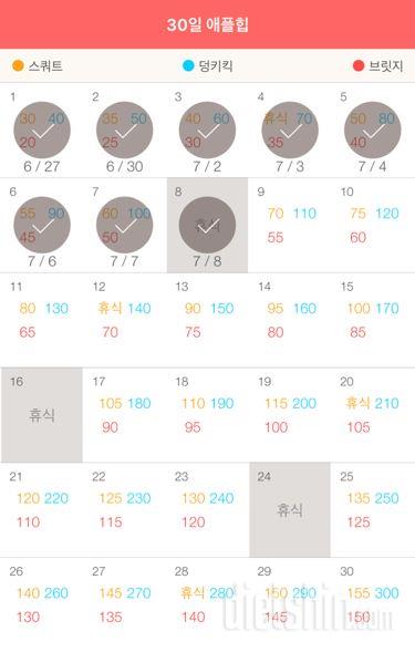 30일 애플힙 128일차 성공!