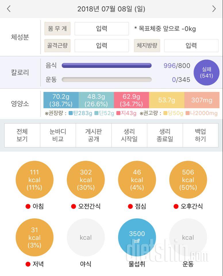 30일 1,000kcal 식단 15일차 성공!