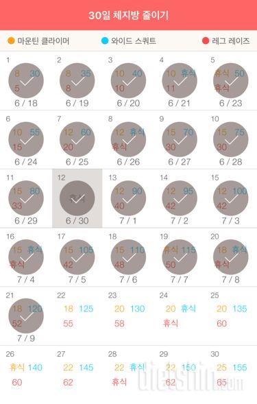 30일 체지방 줄이기 51일차 성공!