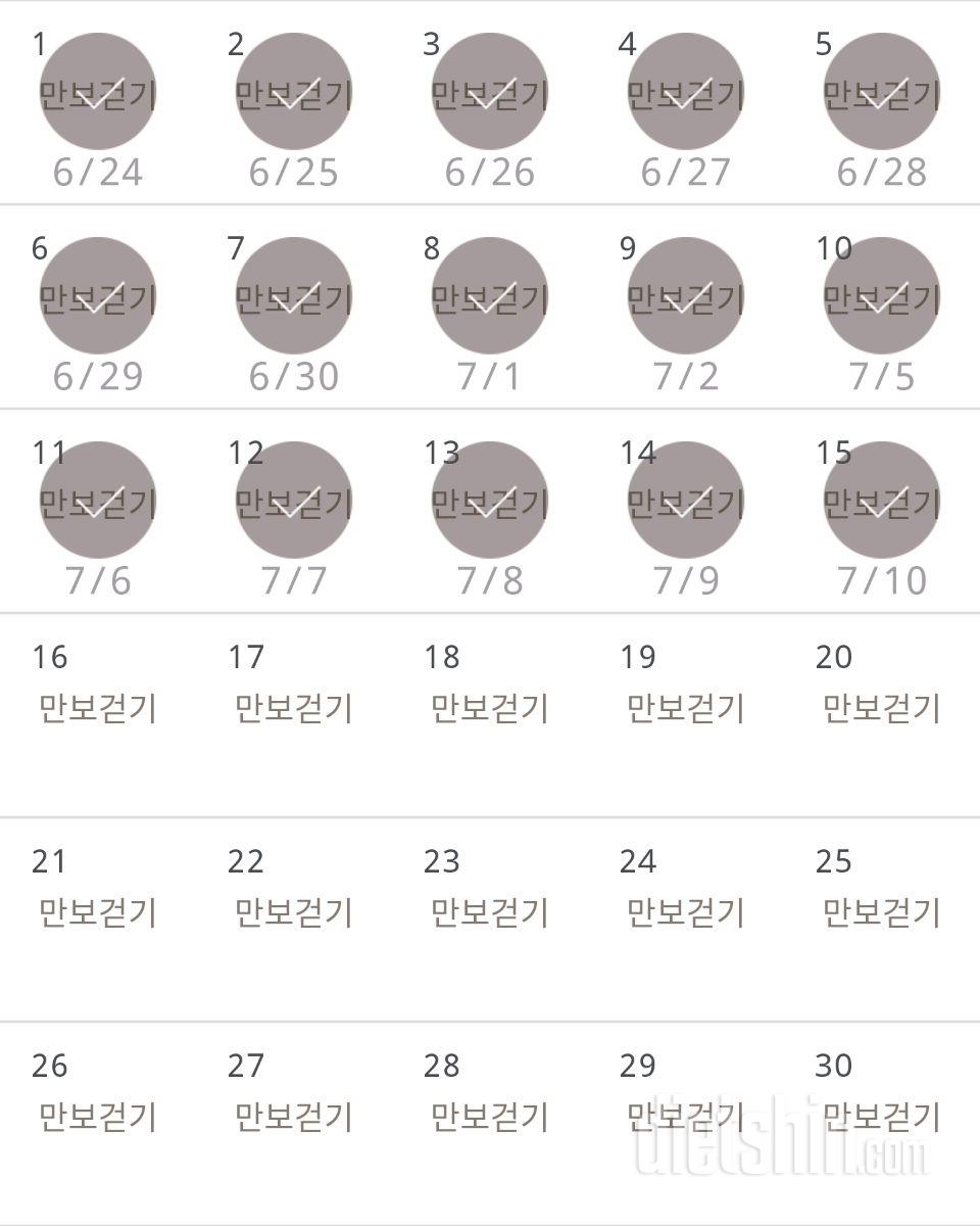 30일 만보 걷기 15일차 성공!