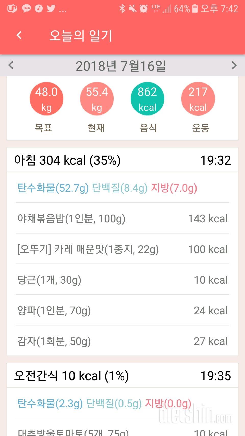 30일 밀가루 끊기 10일차 성공!